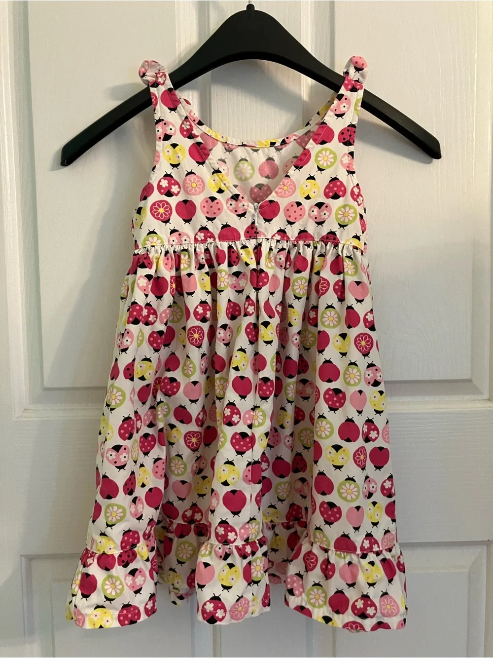Gymboree Pink Multi Ladybug Print Tie-Shoulder Sundress